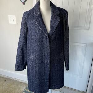 WoolOvers‎ NEW navy blue wool blend coat size 10